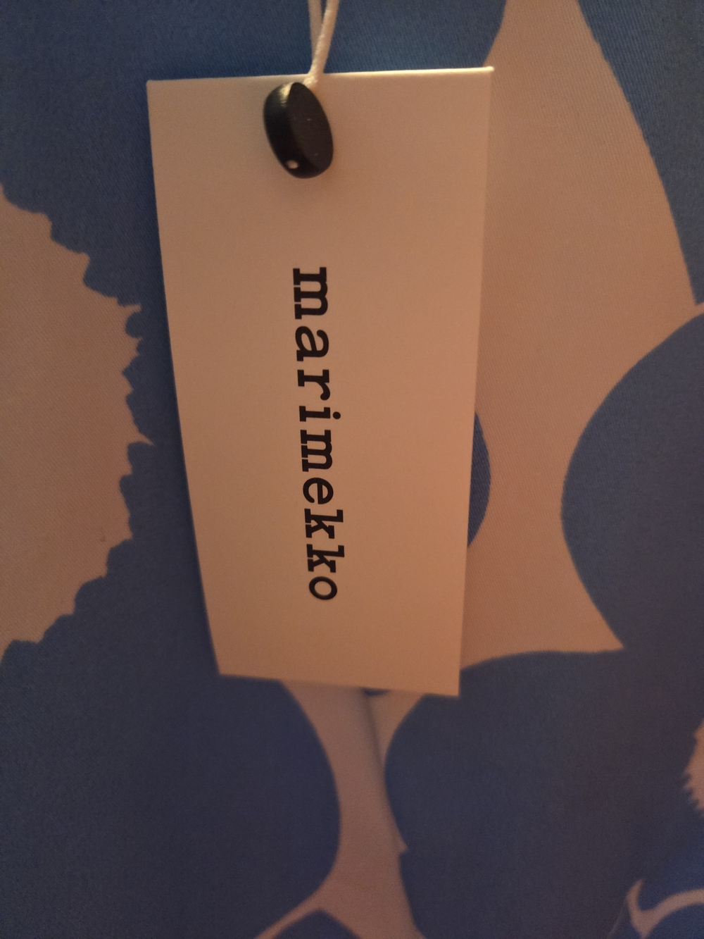 Marimekko Blue and White Floral Siluetti Unikko Size 46 - Picture 3 of 9